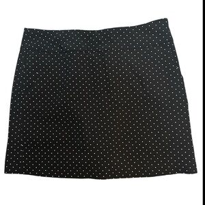 Zac&Rachel black polka dot mini skirt/skort size 12